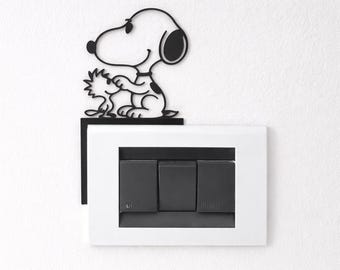 Snoopy & Woodstock Wall Switch Decoration – Modern Design in PLA Plastic