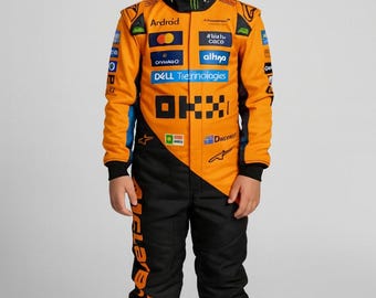 Kids and Adults Racing Suits - F1 Driver- Formula 1 Racers - Matching Gloves, Shirts and Shoes - Birthday Gift - Add your Name, Flag.