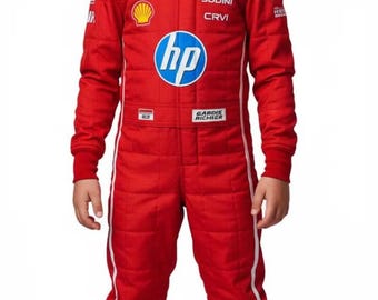 Kids Go Kart Racing Suit with digital Sublimation print for Children with Gloves