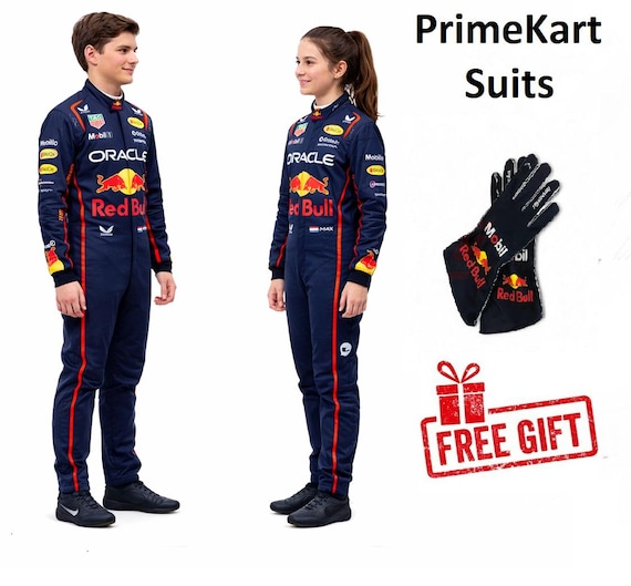 Kids and Adults Formula 1 Suits of Famous Racers with Matching Gloves, Caps and Shoes Available - Free Customizable with your Name, Flag etc