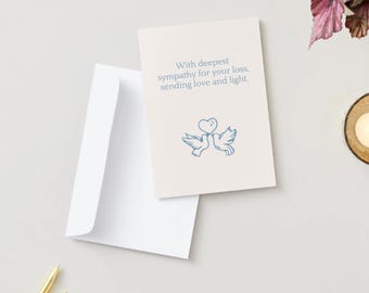 Trauerkarte zum Ausdrucken | Fehlgeburt, Baby Verlust Beileid | A4 A5 A6 US Letter | Sofortiger Download