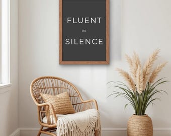 Introvertierte Wandkunst - Fließend in Stille - Printable, sofortiger Download