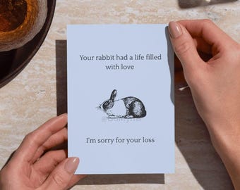 Beileidskarte zum Ausdrucken - Haustier Verlust Beileid | A4 A5 A6 US Letter | Sofortiger Download