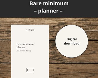 Minimalistischer Minimalplan für Burnout am Arbeitsplatz, Depressionen, Energiemangel Sofortiger Download