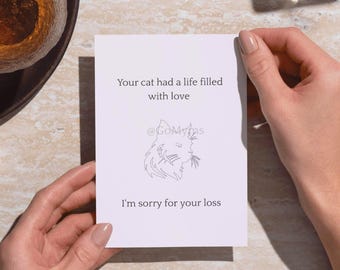 Beileidskarte zum Ausdrucken - Haustier Verlust Beileid | A4 A5 A6 US Letter | Sofortiger Download