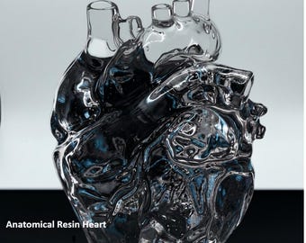 Custom/Ready Made Gothic Anatomical Heart | Dark Art Sculpture | Macabre Resin Heart | Gothic Decor | Dark Academia Anatomy Art