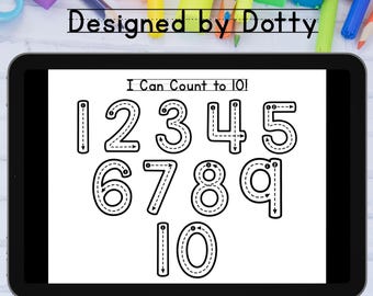 幼児学習ワークシート | 図形、数字、文字