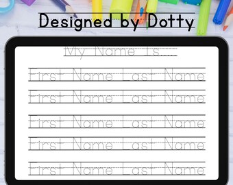 名前の書き方を学ぶ | 編集可能なCanvaワークシート