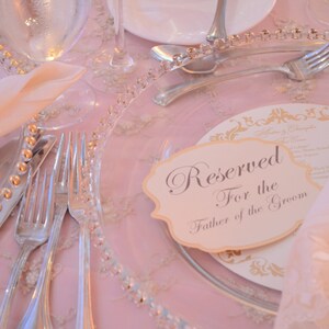 Reserved Table Signs Flat on plate image 2