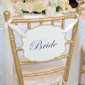 JUST THE BRIDE Chair Signs 1 sign, Just The Bride, Bridal shower chair signs image 1