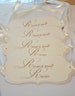 Ivory on Ivory Reserved Row  Chair Signs, Reserved Script Row signs, Reserved row ceremony signs, wedding signs, ceremony signs 