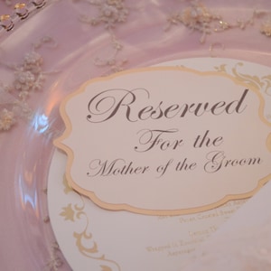 Reserved Table Signs Flat on plate image 1