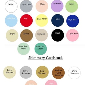 Puede incluir: Una tabla de colores que muestra diferentes opciones de cartulina para manualidades de papel. La tabla incluye colores de cartulina mate como blanco, gris claro, rubor, lavanda, menta, azul claro, rojo, amarillo claro, azul marino, azul real, marfil, marr&oacute;n, cemento, negro, rosa claro, verde turquesa claro y verde turquesa oscuro. La tabla tambi&eacute;n incluye colores de cartulina brillante como marfil brillante, plata brillante, oro brillante, oro antiguo brillante, blanco brillante, rubor brillante y rosa brillante.