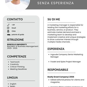 CV per lavoro stagionale Pasqua