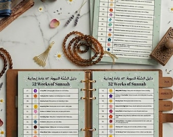 52 Weeks of Sunnah Habits for Kids & Adults, Islamic Daily Routine Tracker, Sunnah Learning Plan, Muslim Homeschool Decor, Digital Download