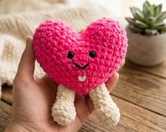 Herz Häkelanleitung PDF | Amigurumi Plüsch mit Beinen