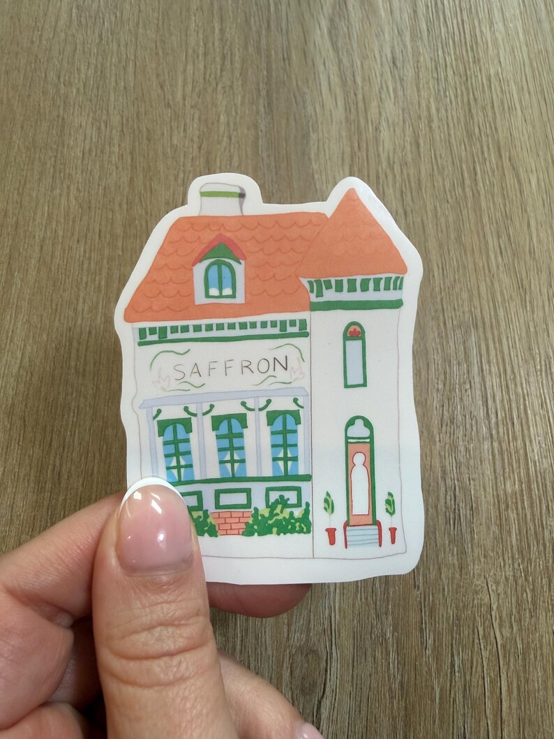 Saffron Color Sticker Saffron Herb Cottage Sticker | Cottagecore Kitchen Decor, Vinyl Decal ...