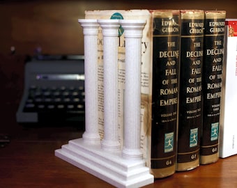 Roman Column Bookend | Greek Ruins Bookshelf Decor | Dark Academia Library Accent | 3D Printed History Gift