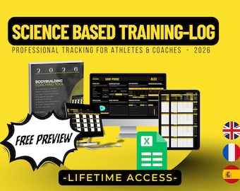 theTEMPLATE / Planificador y rastreador de ejercicios de Google Sheets / Creador de programas + Registro de mesociclos / Plantilla para entrenador físico