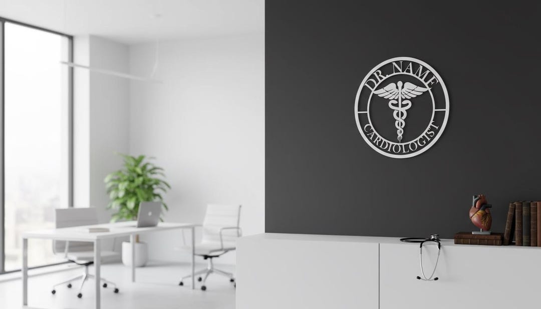 Custom Cardiology Metal Wall Art Doctor Sign | Personalized Medical ...