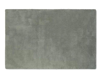Alfombra de lana tejida a mano, color verde salvia, alfombra moderna minimalista, alfombra hecha a mano para sala de estar y dormitorio, alfombra suave y mullida.
