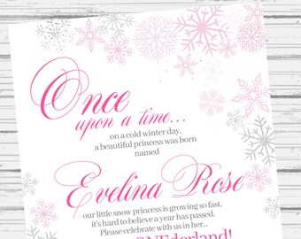 Invitation d’anniversaire Winter Onederland - Imprimé