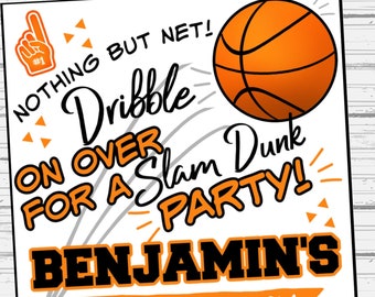 Invitation d’anniversaire de basketball - Fichier numérique