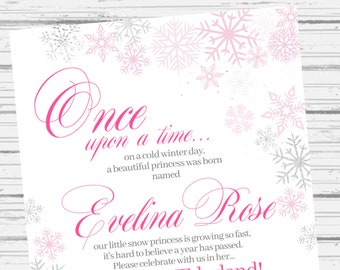 Invitation d’anniversaire d’hiver sur terre - Fichier numérique