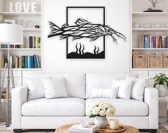 Modern Catfish Wall Art SVG | Artistic Fish Design (Digital Download)