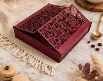 Decorative Box SVG | Layered Lid Laser Cut Wood Organizer (3mm)