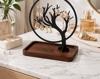 Tree Jewelry Organizer Stand 3mm | Laser Cut Earring Holder File (SVG)