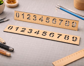Wooden Ruler SVG | Laser Cut Measuring Tool Template (Digital Download)
