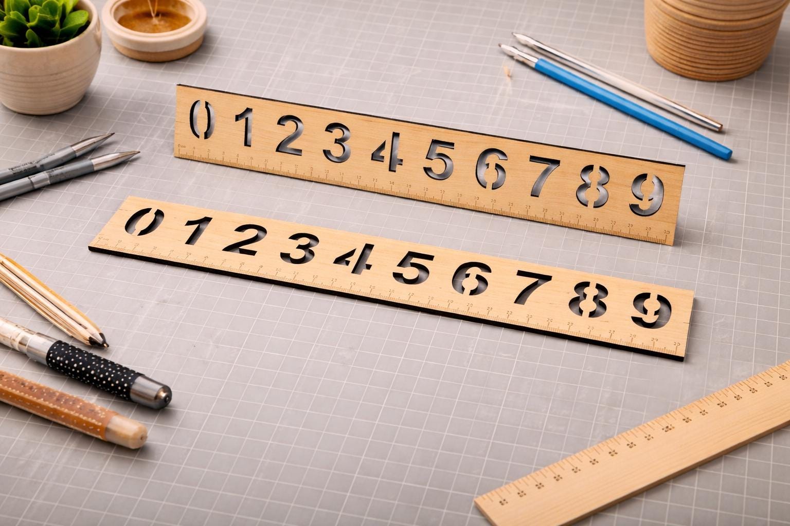 Wooden Ruler SVG | Laser Cut Measuring Tool Template (digital Download ...