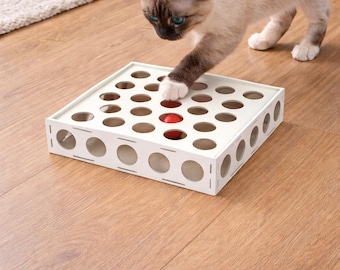Cat Puzzle Toy SVG | Interactive Laser Cut Pet Toy Box File (Digital Download)