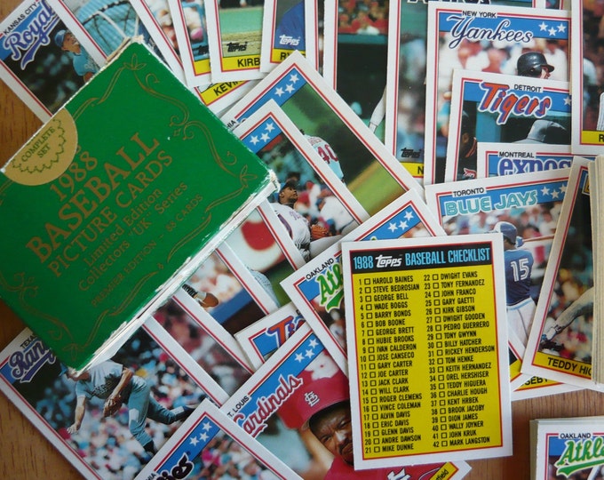 1988 Topps Baseball Cards Limited Edition Collectors Etsy