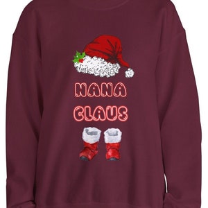 Funny Matching Christmas Shirts, Nana Claus Shirt, Adorable Holiday Santa Claus Apparel, Hilarious Matching Family Tops, Santa Hat Attire