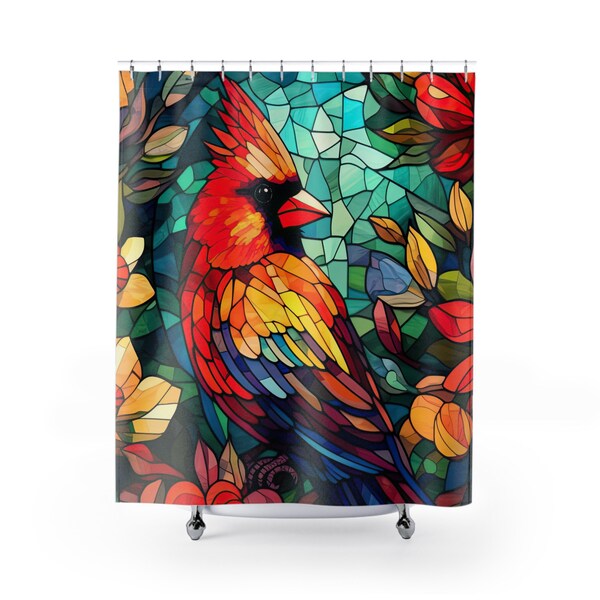 Cardinal Shower Curtains Etsy
