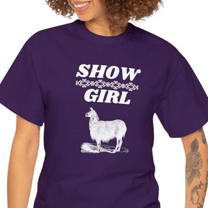 Cute Llama T Shirt, Llama Show Girl T-Shirt, Adorable Llama Lover Tee, Showing Llamas At County State Fair Top, Raising Llamas Apparel, Gift