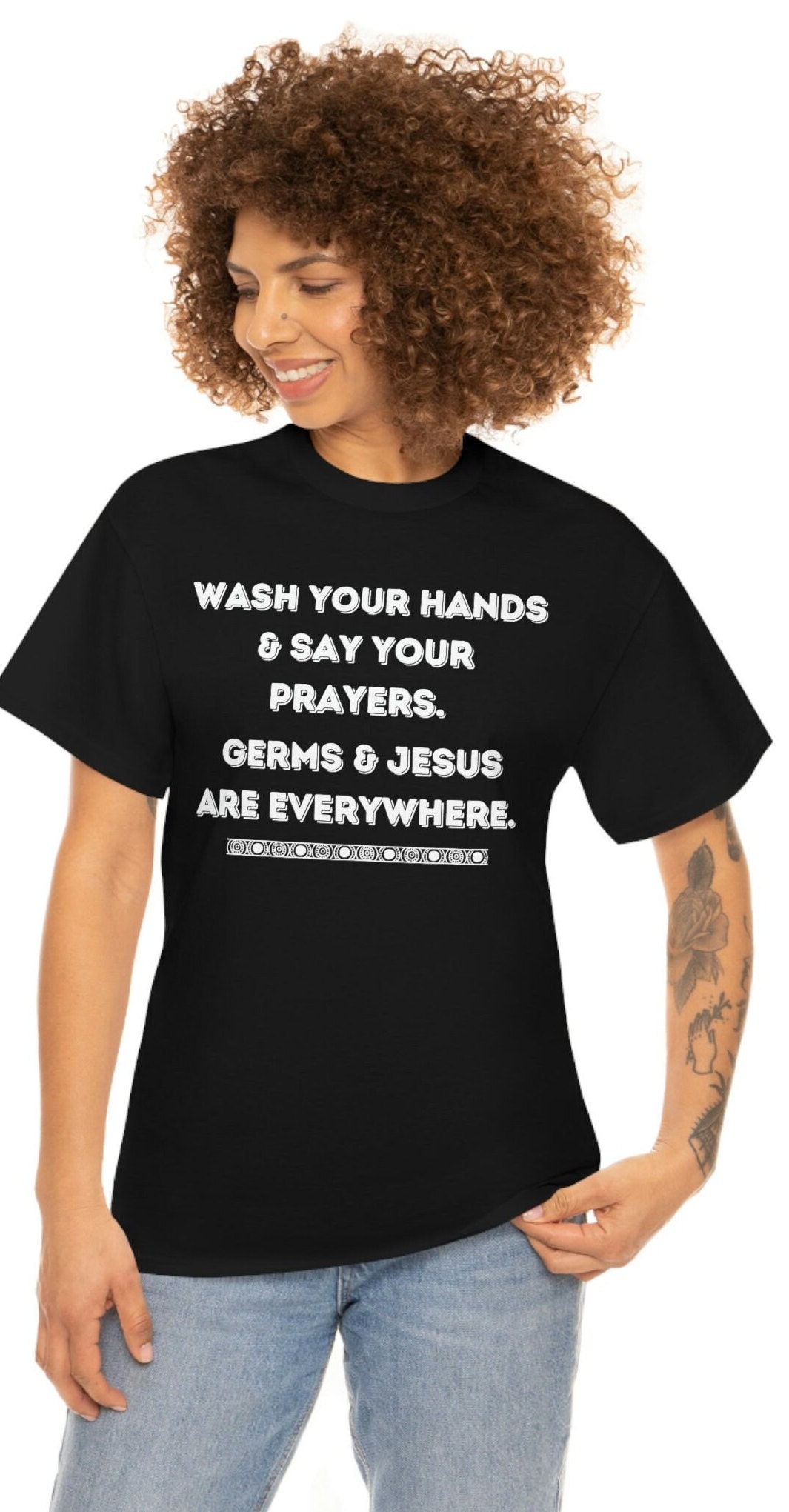 Wash Your Hands And Say Your Prayers Jesus Is Everywhere T-Shirt Wash Your Hands And Say Your Prayers Jesus Is Everywhere T-Shirt