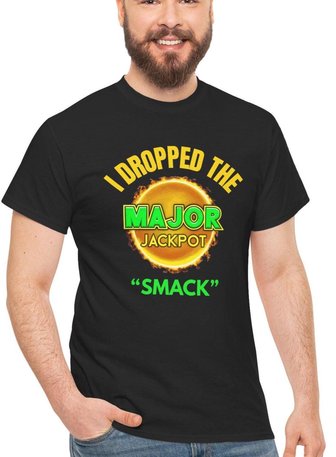 Funny Major Jackpot Smack Tee, Hilarious Casino Lovers T-shirt