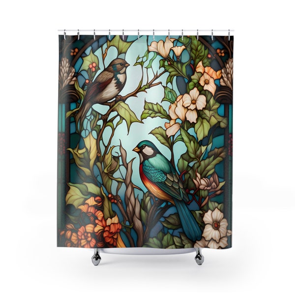 Bird Shower Curtain Etsy