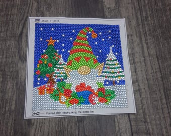 Pintura de diamantes navideña