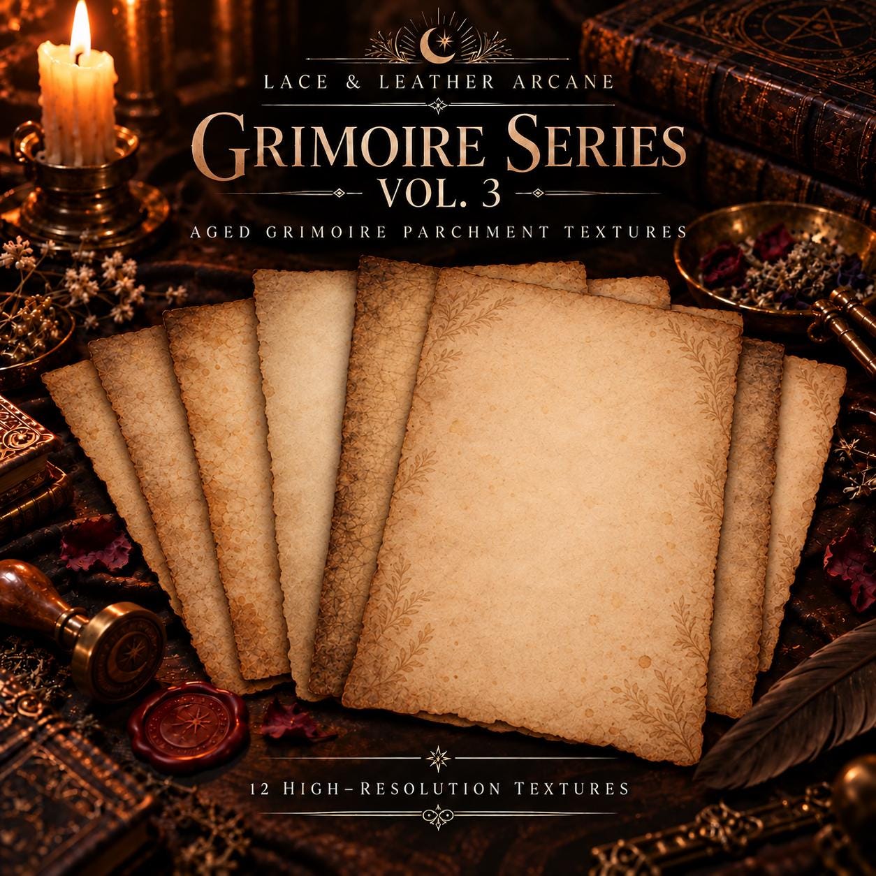 Grimoire Series Vol. 3 aged parchment texture pack cover