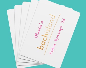Personalized Bach Island Playing Cards | Custom Bachelorette Party Favor Deck