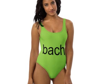 Bratchelorette Swimsuit, Neon Green Custom One Piece, Bratchelor Party Outfit, Trendy Bridesmaid and Bachelorette Bodysuit