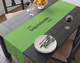 Bratchelor Table Runner, Lime Green Bachelorette Party Decor, Neon Green Party Supplies, Brat Summer Bridal Shower, Trendy Party Theme