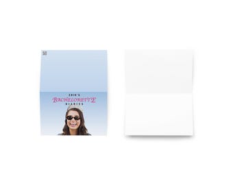 Bachelorette Diaries Greeting Card, Custom Photo Bride Card, Funny Princess Diaries Inspired Gift, Retro Bridal Shower Card