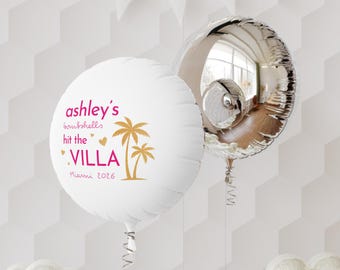 Gepersonaliseerde Bach-eiland mylar heliumballon | Opblaasbare vrijgezellenballon | Aangepaste Casa-naamballon | De bom van de bruid raakt Villa