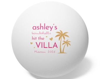 Bach Island Ping Pong Balls | Bachelorette Party Games | Custom Name Casa Theme Pong Ball Set | Tropical Bach Party Decor