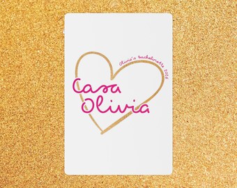 Personalized Bach Island Temporary Tattoos, Custom Name Tats for Bachelorette Party, Pink and Gold Heart Temp Tattoo, Hen Party Favors